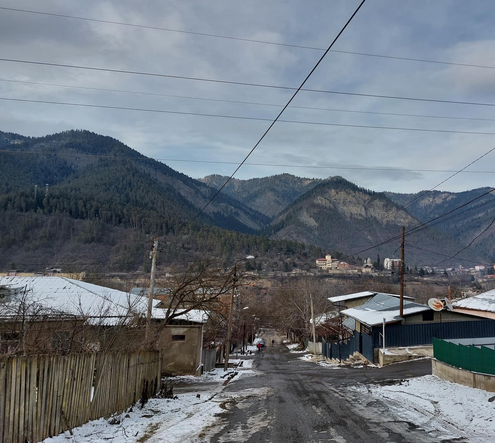 The spa town of Borjomi set in a forested gorge north of Akhaltsikhe, Georgia