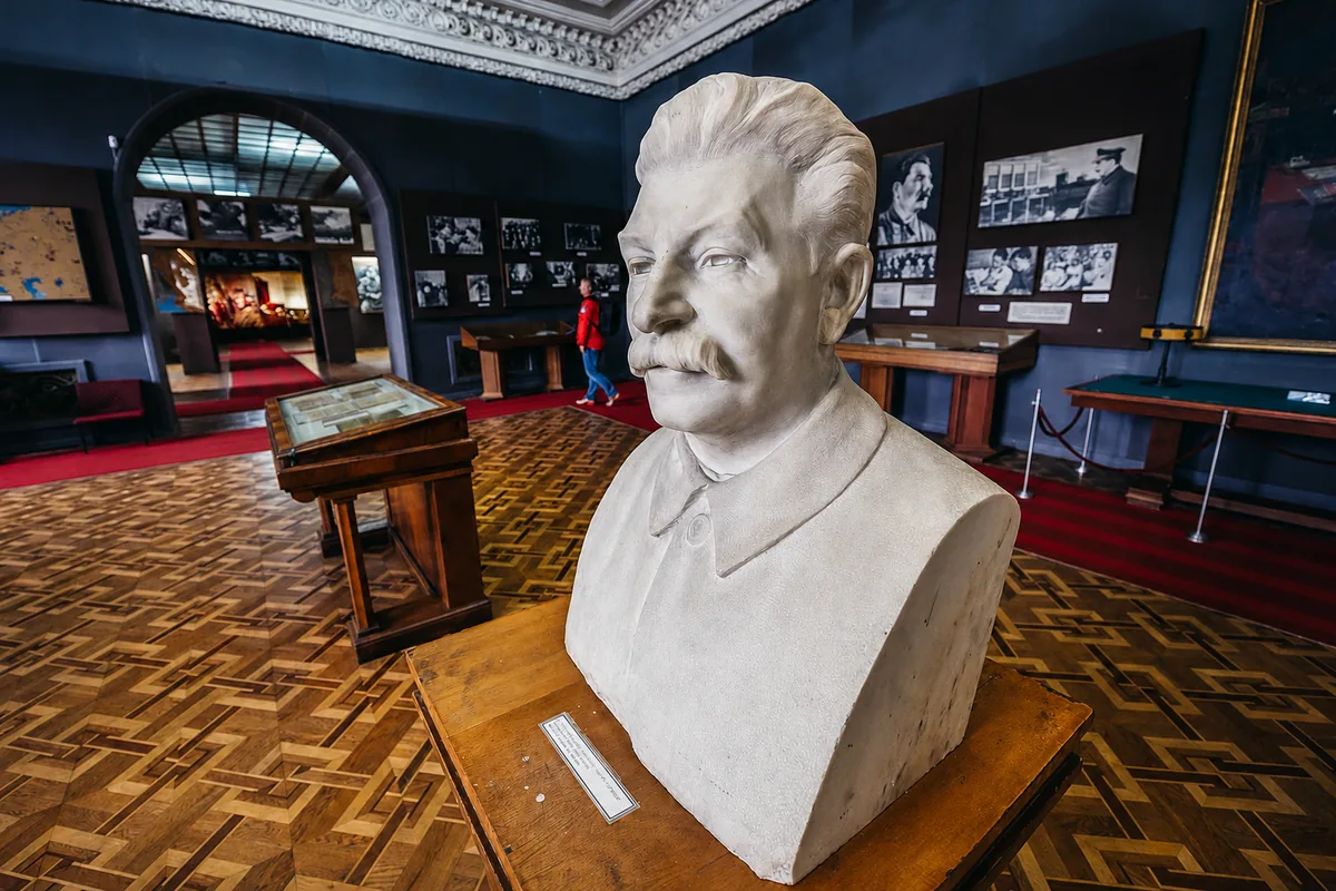 Marble bust displayed in the Stalin Museum in Gori, Georgia