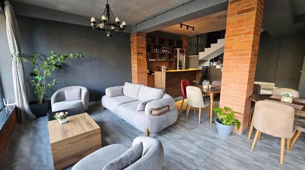 Best View Kazbegi hotel lobby and common area with comfortable seating, Stepantsminda