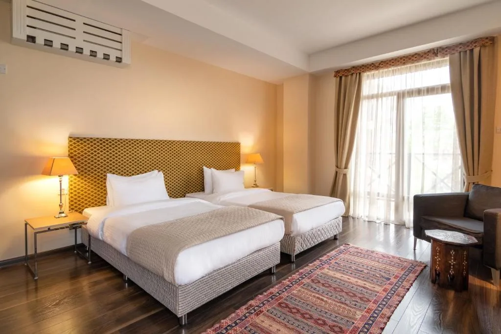 Sauberes und komfortables Gästezimmer im Ginger Hotel in Tiflis