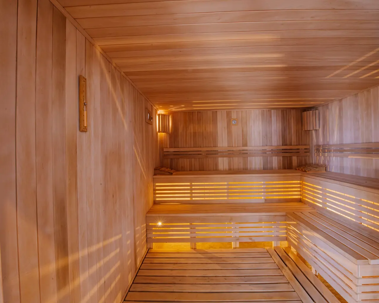 Holzsauna im Gudauri Inn in Gudauri, Georgien