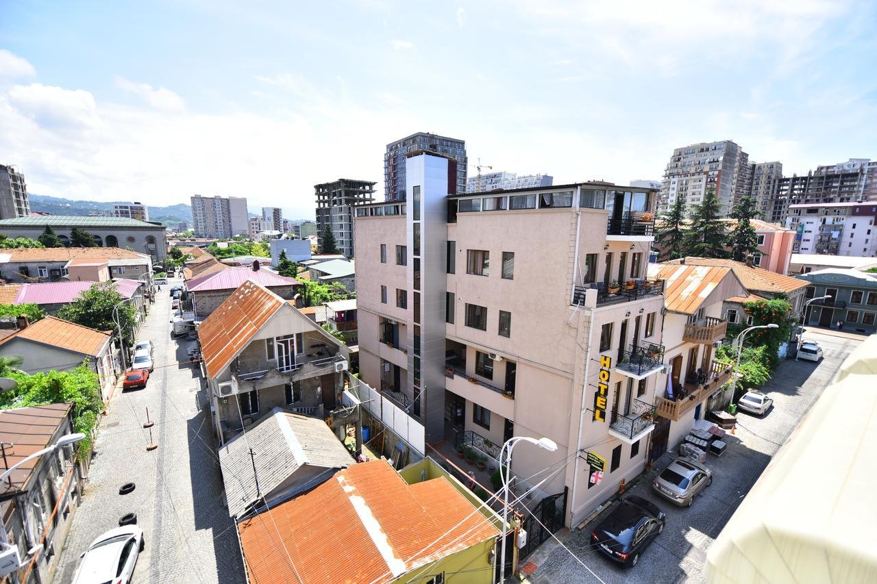 Hotel Phaliashvili building exterior with balconies in Batumi, Georgia