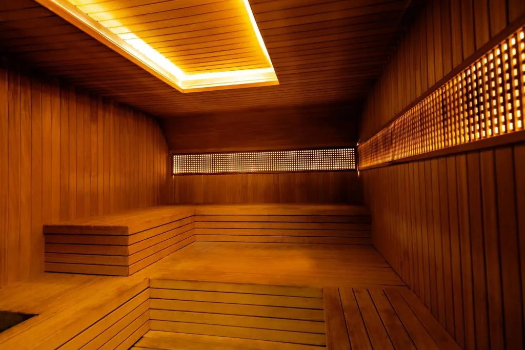Drewniana sauna, Marxal Resort & Spa w Szeki, Azerbejdżan