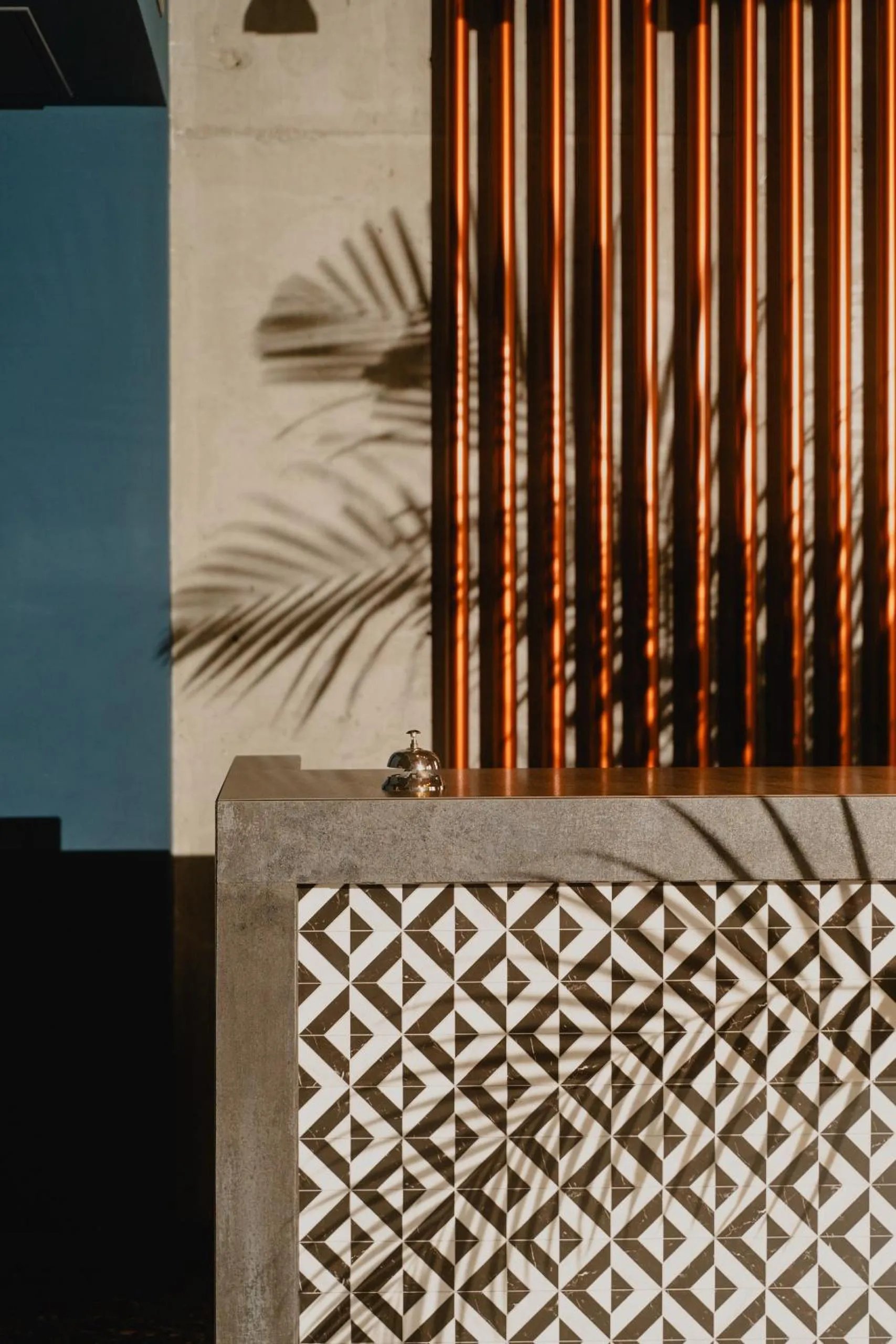 Sandali Metekhi hotel lobby and reception area with Art Deco interior design, Tbilisi