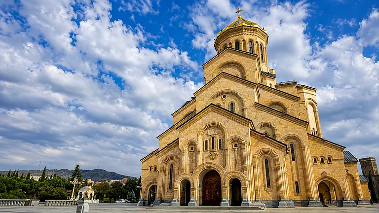 Holy Trinity Cathedral (Sameba), the largest cathedral in Tbilisi, Georgia